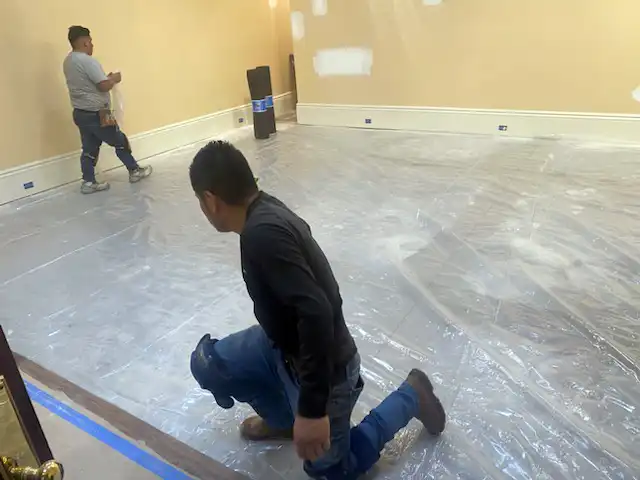Prepping the floor