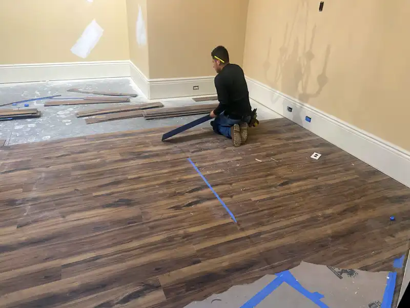 Installing the new flooring